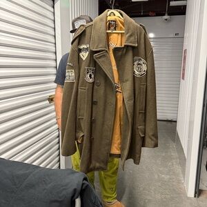 Scott Military Style Olive Coat with Patches